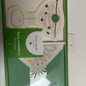 Kate Spade Green and White Party Cards & Invitations